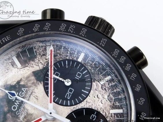 0128 Speedmaster Black Benom PVD Moon RMF Best Edition on PVD Bracelet Lemania HW WrinkleFree 7727